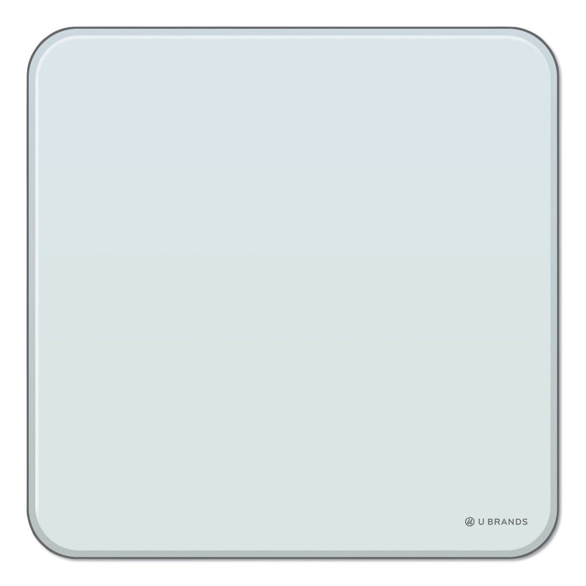 U Brands Cubicle Glass Dry Erase Board, 12 x 12, White