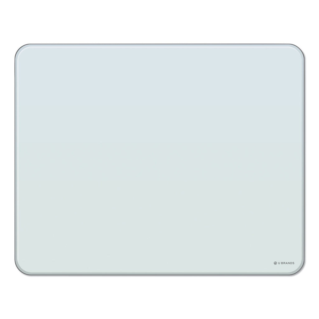 U Brands Cubicle Glass Dry Erase Board, 20 x 16, White