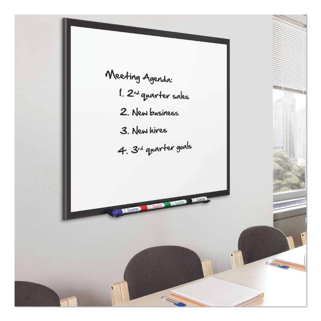 Quartet Classic Porcelain Magnetic Whiteboard, 72 x 48, Black Aluminum Frame