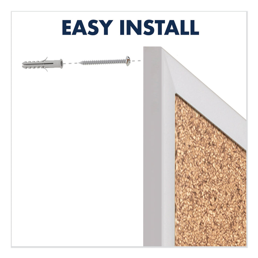 Quartet Classic Series Cork Bulletin Board, 36 x 24, Silver Aluminum Frame