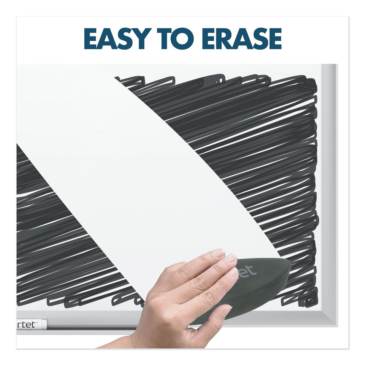 Quartet Classic Series Porcelain Magnetic Board, 60 x 36, White, Silver Aluminum Frame