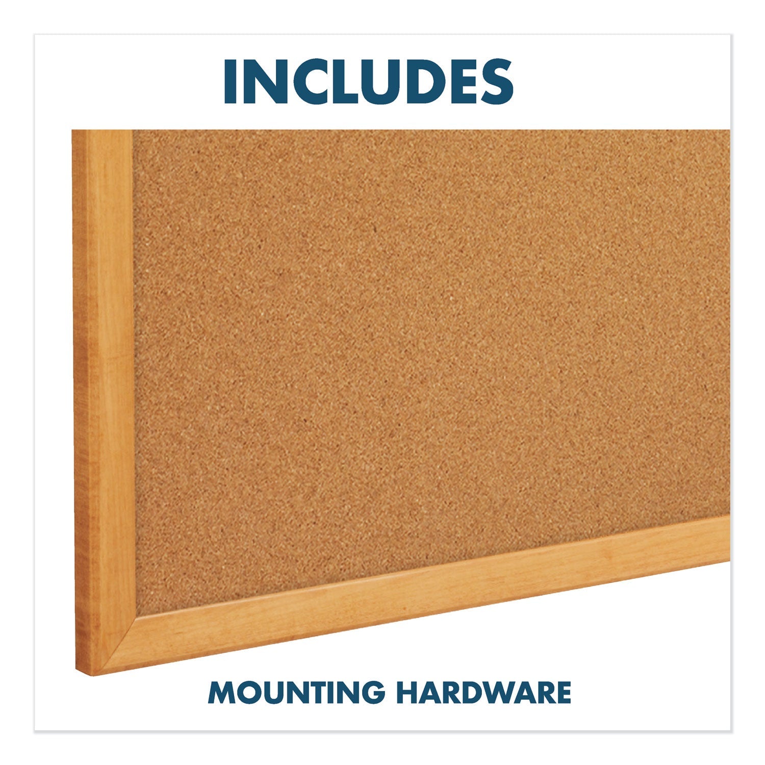 Quartet Bulletin/Dry-Erase Board, Melamine/Cork, 36 x 24, White/Brown, Oak Finish Frame