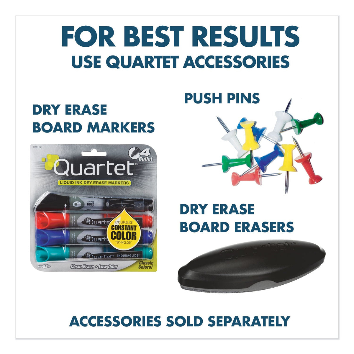 Quartet Bulletin/Dry-Erase Board, Melamine/Cork, 36 x 24, White/Brown, Oak Finish Frame