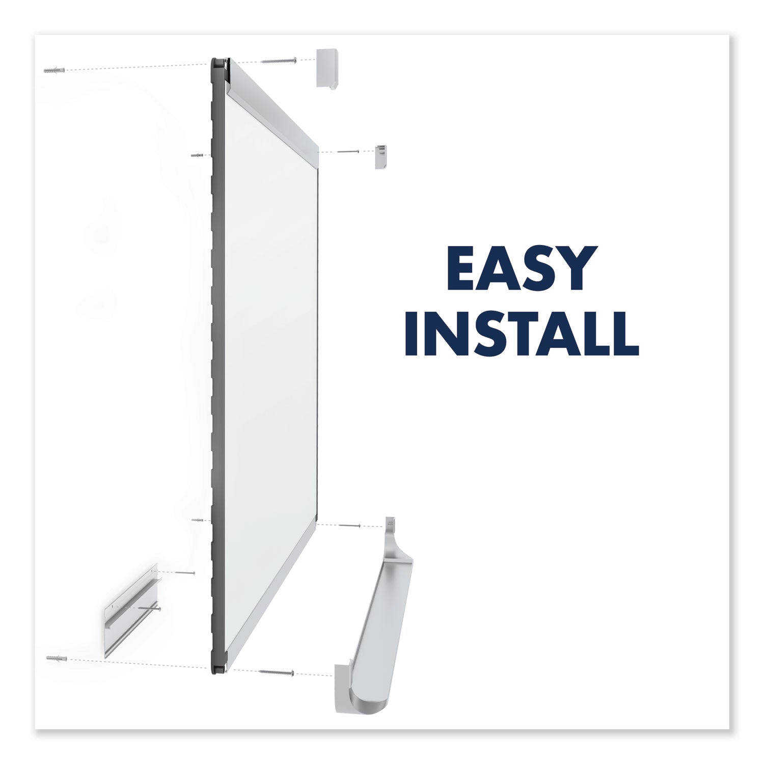 Quartet Prestige 2 DuraMax Magnetic Porcelain Whiteboard, 72 x 48, Graphite Frame
