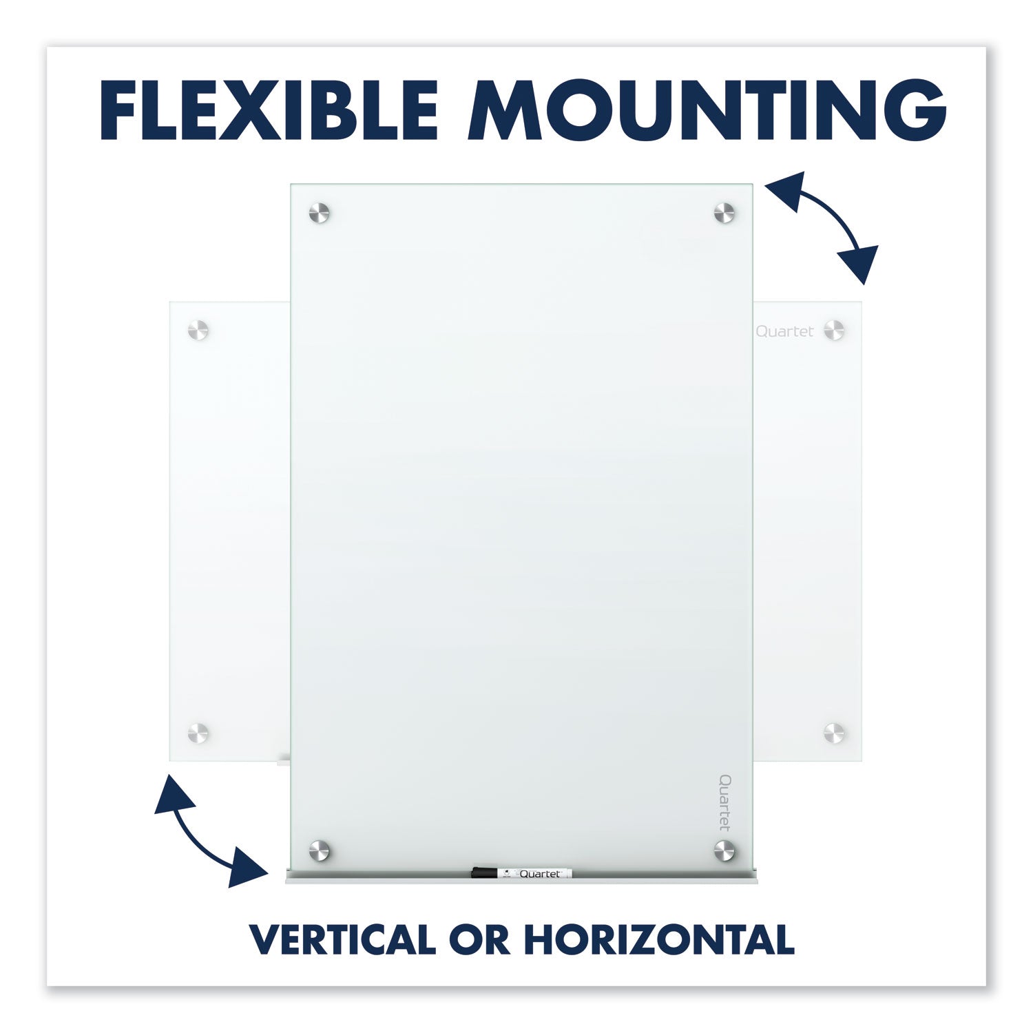 Quartet Infinity Magnetic Glass Marker Board, 36 x 24, White