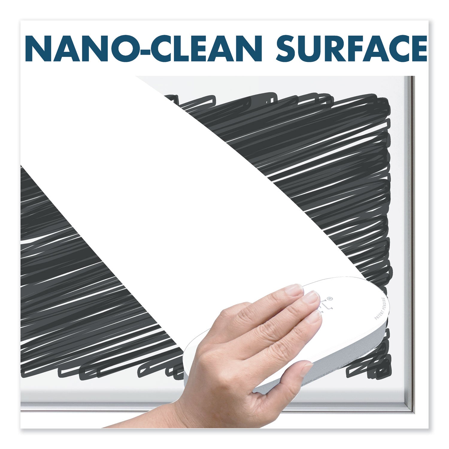 Quartet Fusion Nano-Clean Magnetic Whiteboard, 36 x 24, Silver Frame