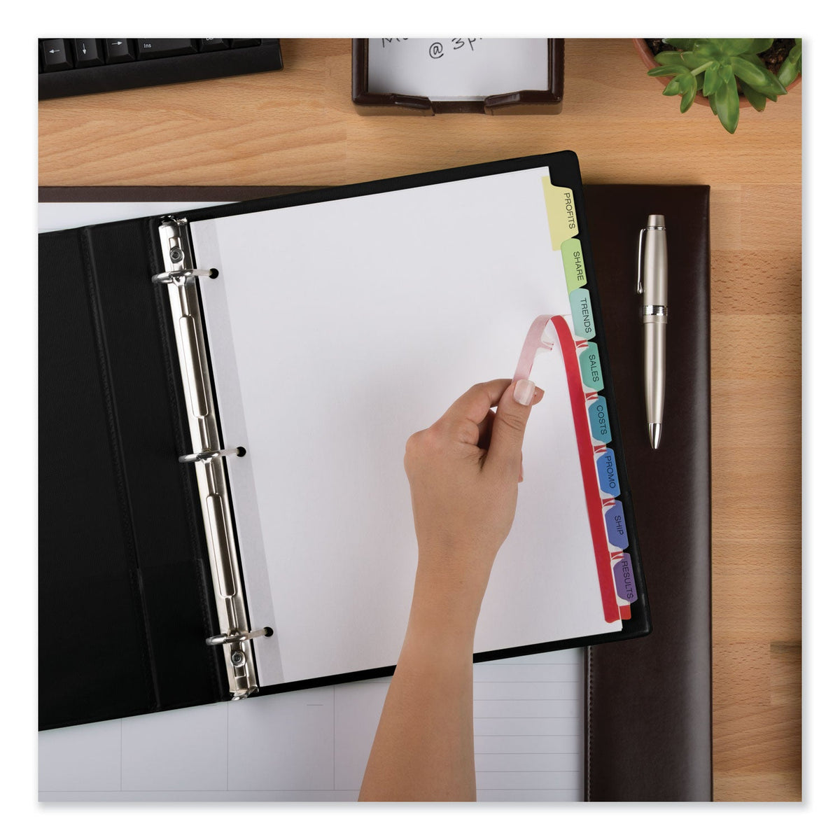 Avery Print and Apply Index Maker Clear Label Dividers, 8-Tab, Color Tabs, 11 x 8.5, White, Contemporary Color Tabs, 5 Sets