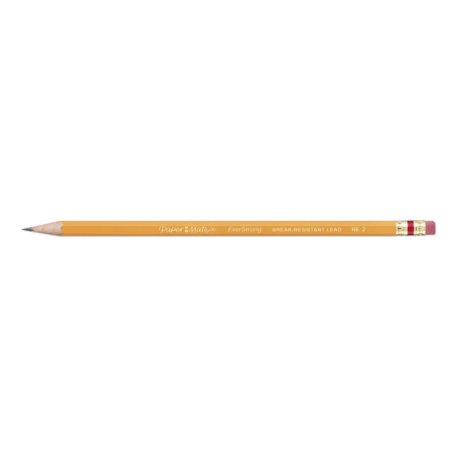 Paper Mate EverStrong #2 Pencils, HB (#2), Black Lead, Yellow Barrel, 24/Pack