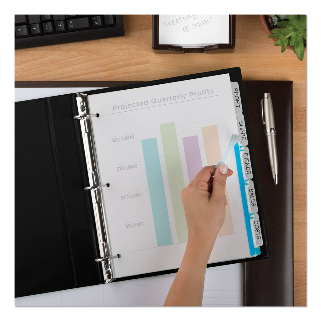 Avery Print and Apply Index Maker Clear Label Plastic Dividers w/Printable Label Strip, 5-Tab, 11 x 8.5, Frosted Clear Tabs, 5 Sets