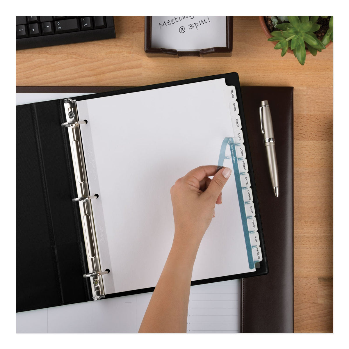 Avery Print and Apply Index Maker Clear Label Dividers, 12-Tab, White Tabs, 11 x 8.5, White, 5 Sets