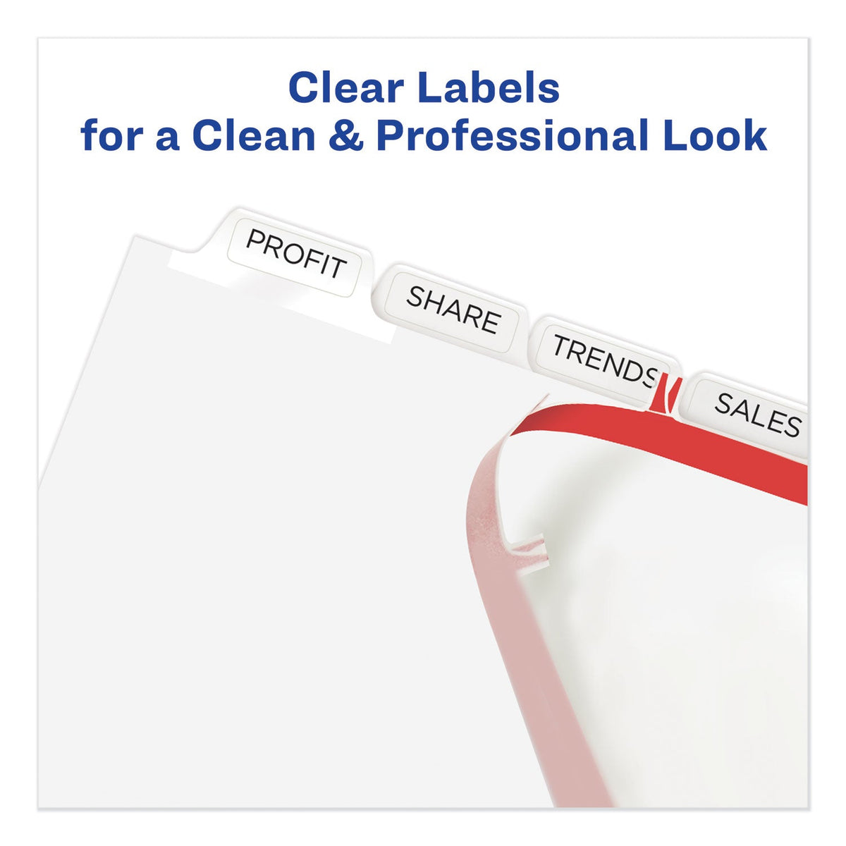 Avery Print and Apply Index Maker Clear Label Unpunched Dividers, 8-Tab, 11 x 8.5, White, 5 Sets