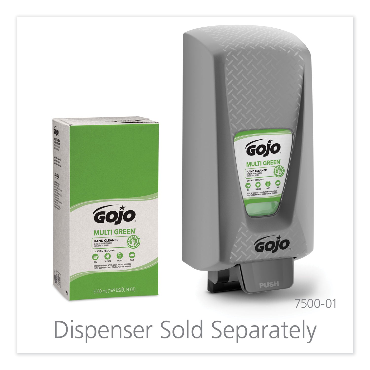GOJO MULTI GREEN Hand Cleaner Refill, Citrus Scent, 5,000 mL, 2/Carton