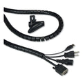 Innovera Cable Management Coiled Tube, 0.75" Dia x 77.5" Long, Black