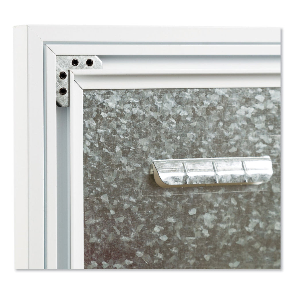 U Brands 3N1 Magnetic Glass Dry Erase Combo Board, 48 x 36, Month View, White Surface and Frame