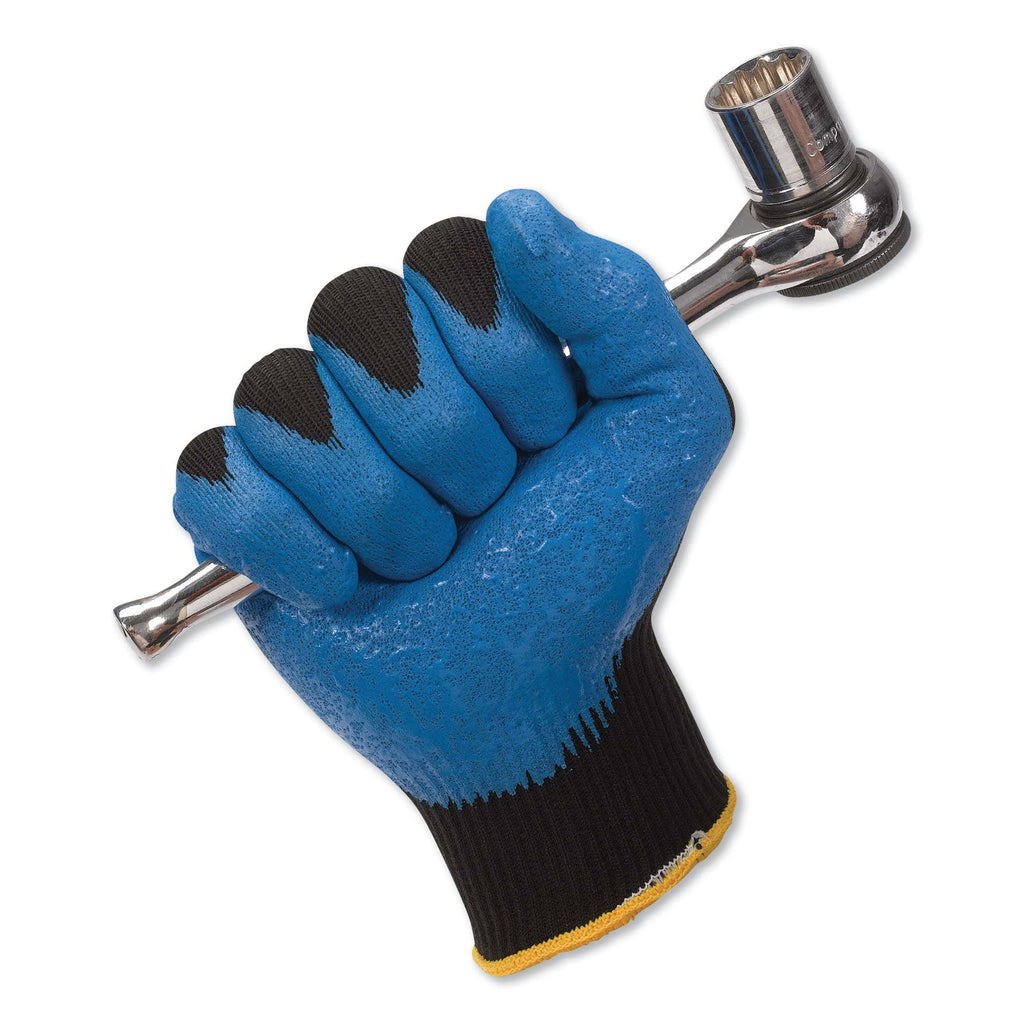 KleenGuard G40 Foam Nitrile Coated Gloves, 240 mm Length, Large/Size 9, Blue, 12 Pairs