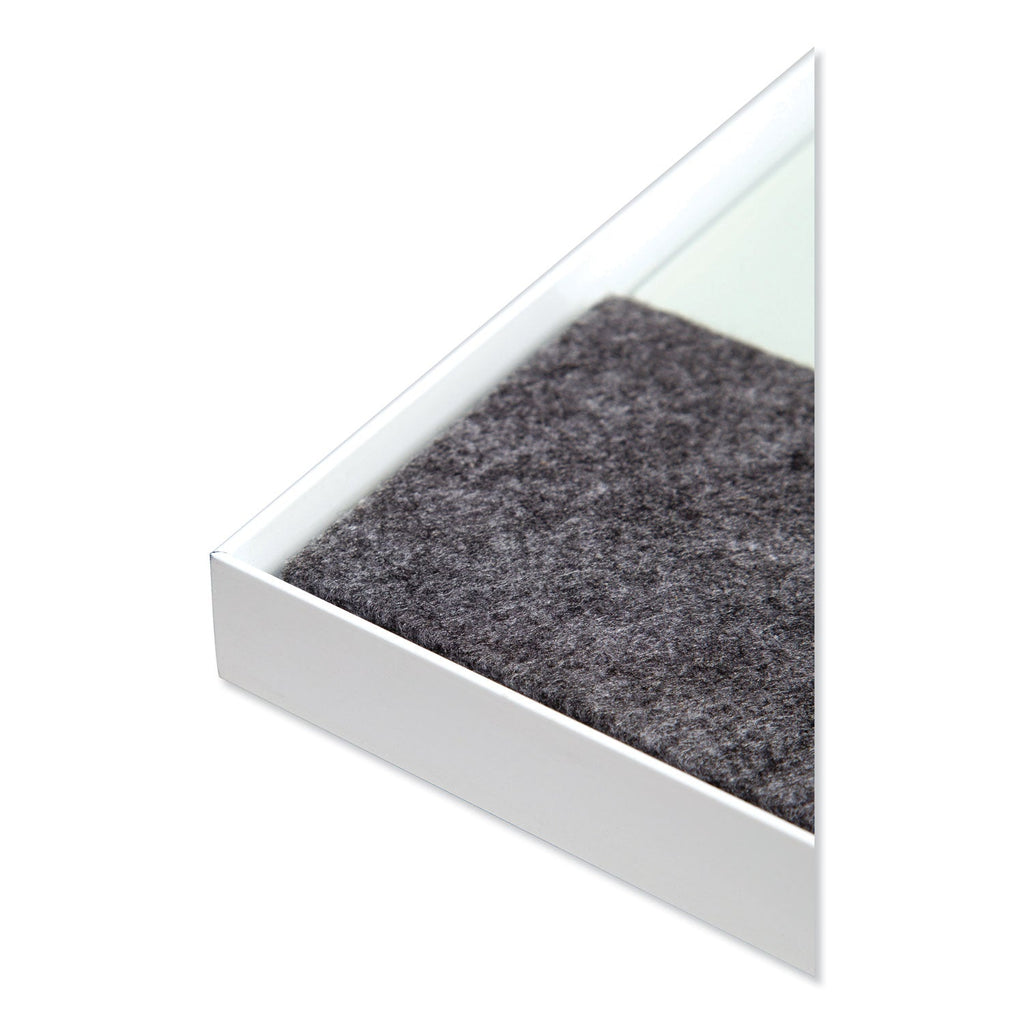 U Brands 3N1 Magnetic Glass Dry Erase Combo Board, 48 x 36, Month View, White Surface and Frame