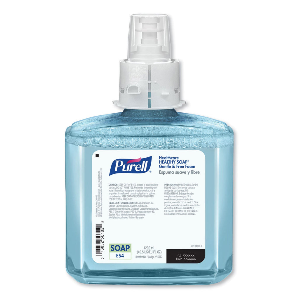 PURELL HEALTHY SOAP Gentle and Free Foam, For ES4 Dispensers, Fragrance-Free, 1,200 mL, 2/Carton