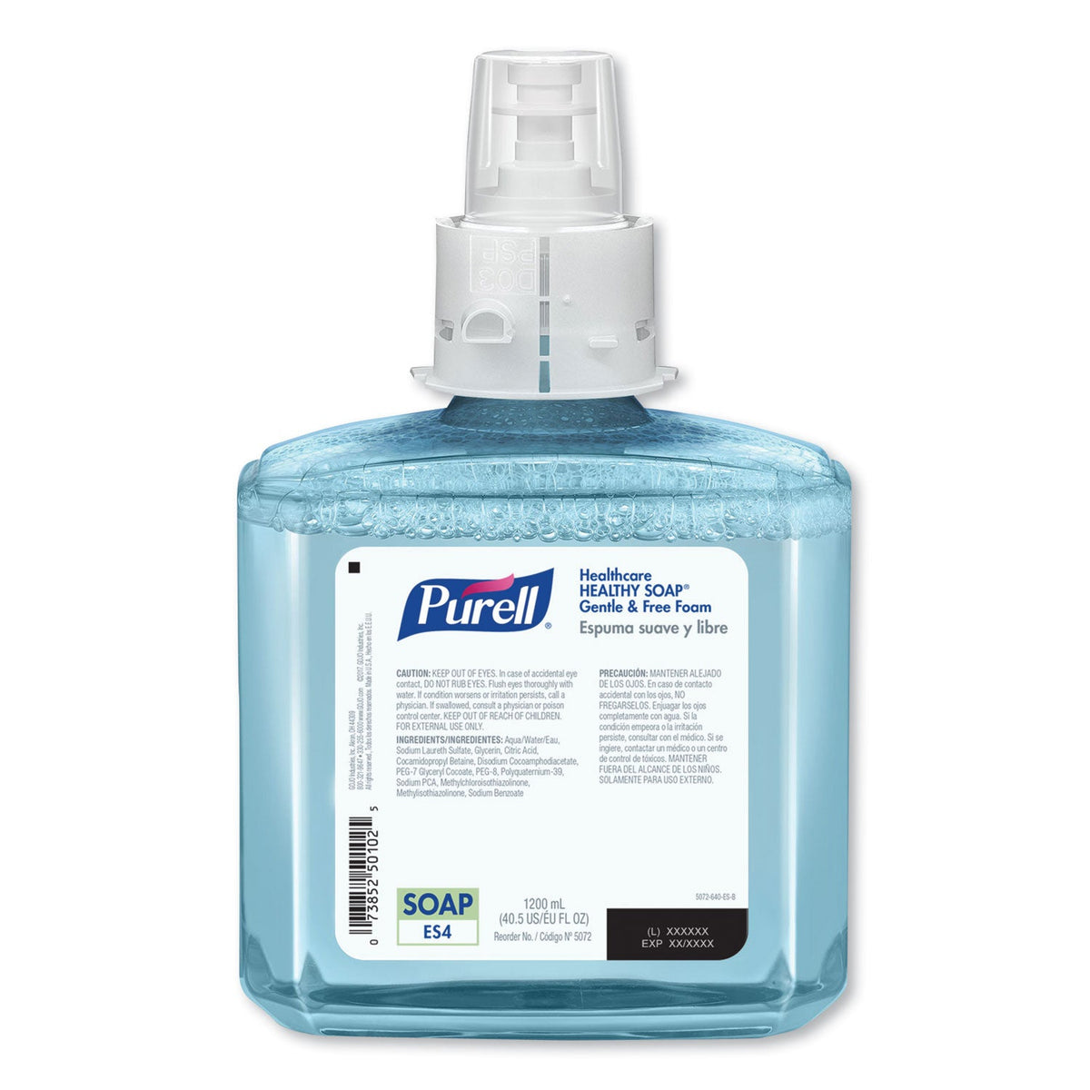 PURELL HEALTHY SOAP Gentle and Free Foam, For ES4 Dispensers, Fragrance-Free, 1,200 mL, 2/Carton