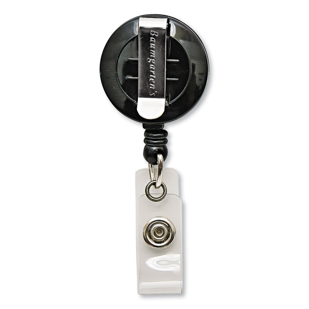 SICURIX ID Card Reel with Belt Clip, 30" Extension, Black