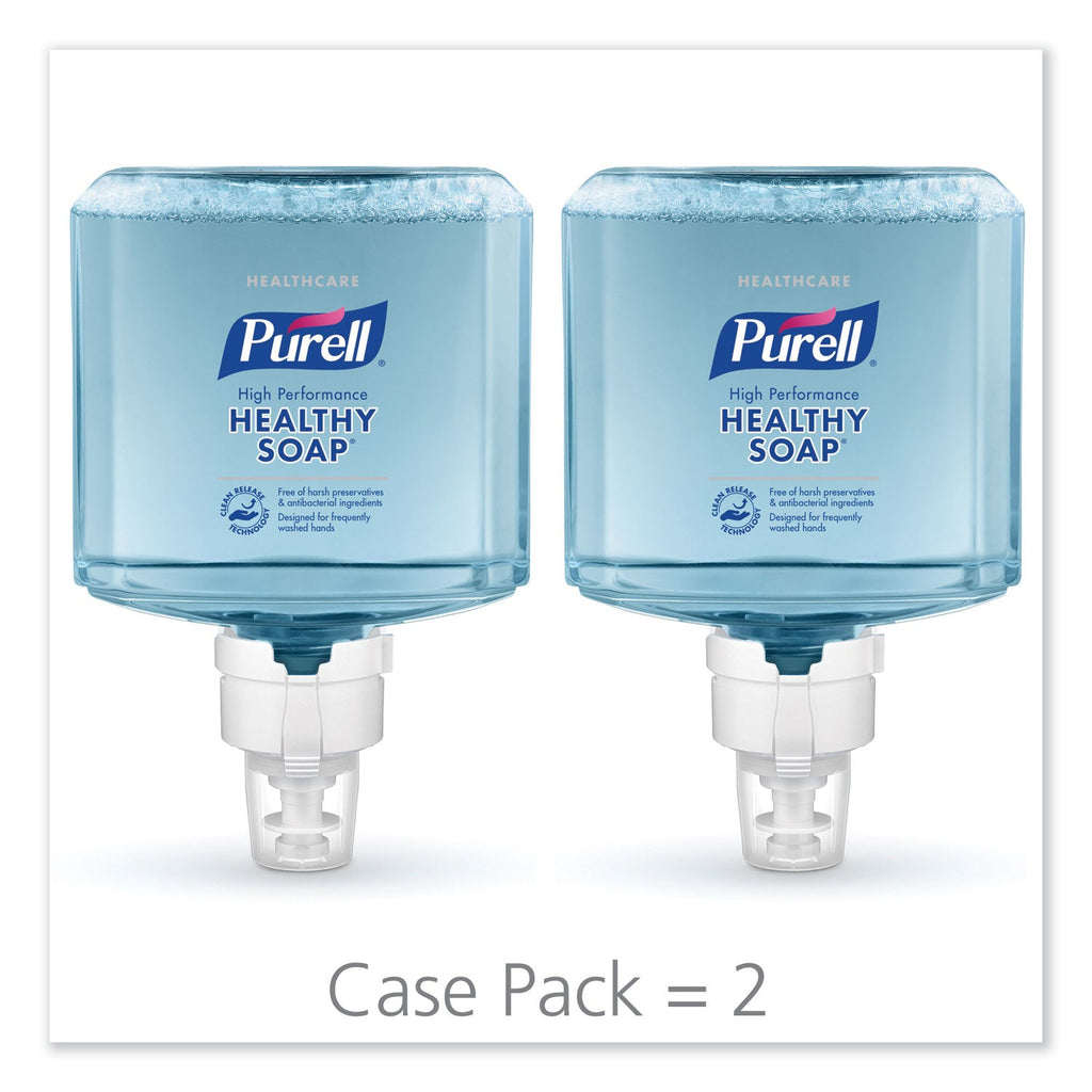 PURELL CLEAN RELEASE Technology (CRT) HEALTHY SOAP High Performance Foam, For ES8 Dispensers, Fragrance-Free, 1,200 mL, 2/Carton