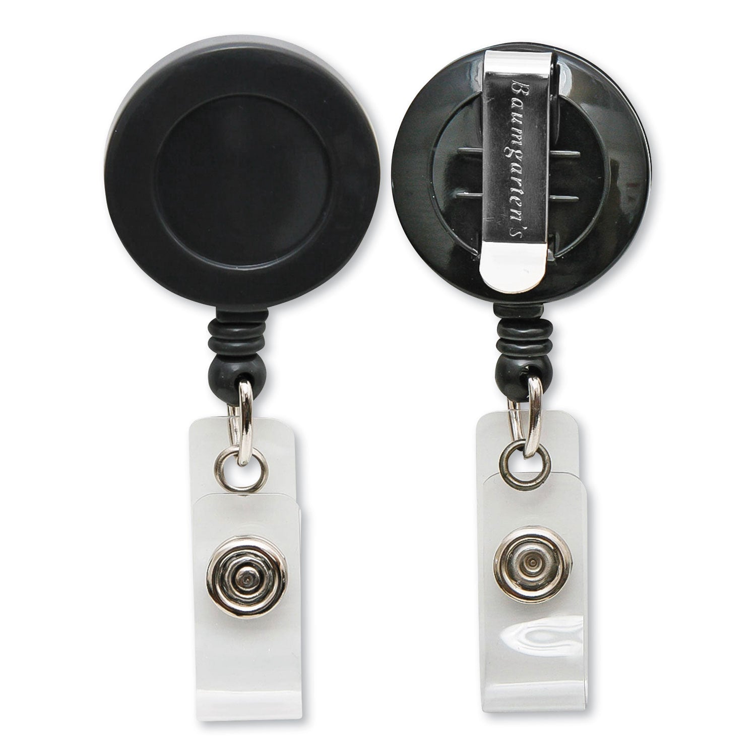 SICURIX ID Card Reel with Belt Clip, 30" Extension, Black