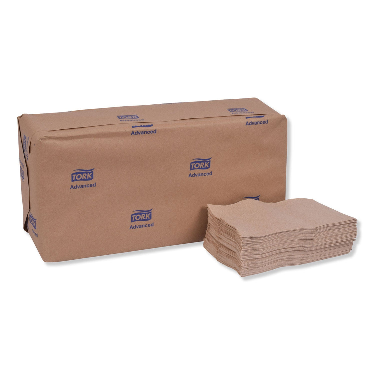 Tork Advanced Soft Minifold Dispenser Napkins, 1-Ply,13" x 12", Natural, 6000/Carton
