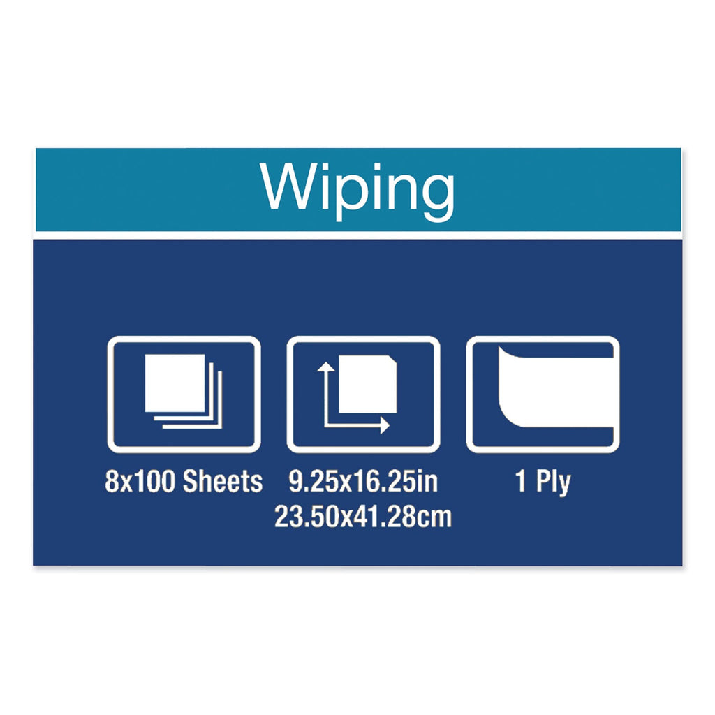 Tork Multipurpose Paper Wiper, 9.25 x 16.25, White, 100/Box, 8 Boxes/Carton