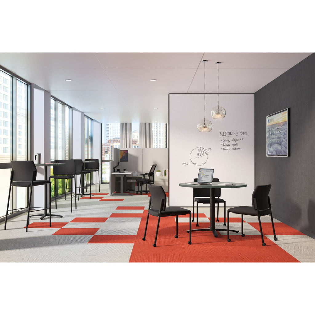 HON Between Round Table Tops, 36" Diameter, Steel Mesh/Charcoal