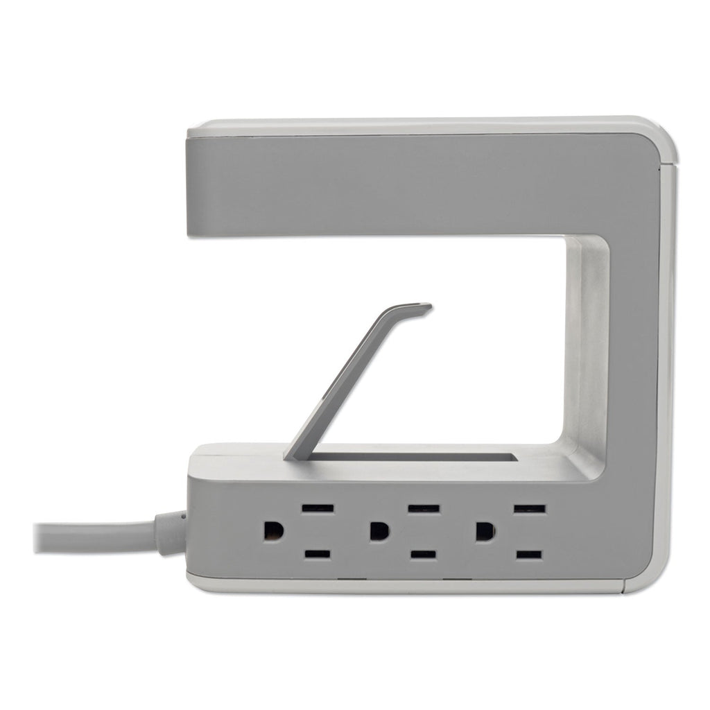 Tripp Lite Surge Protector, 6 AC Outlets/2 USB-A and 1 USB-C Ports, 8 ft Cord, 1,080 J, Gray