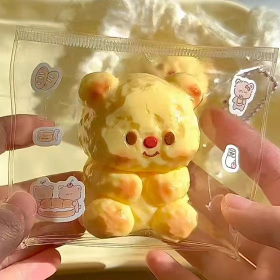 Butter Bear Silicone Squeezing Toy & Mold — Cute Cartoon Stress Reliever