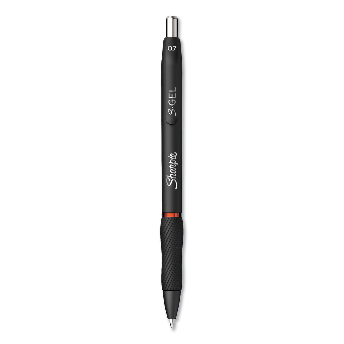 Sharpie S-Gel High-Performance Gel Pen, Retractable, Medium 0.7 mm, Red Ink, Black Barrel, Dozen