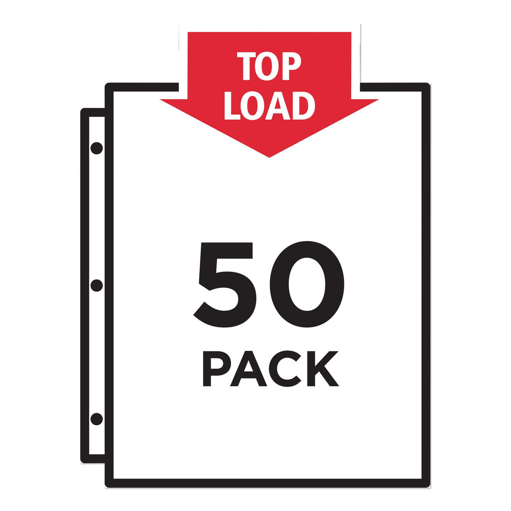 Avery Top-Load Poly Sheet Protectors, Heavy Gauge, Letter, Diamond Clear, 50/Box