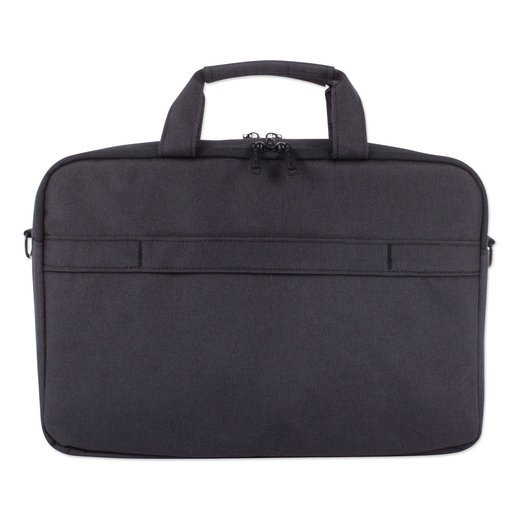 Swiss Mobility Cadence 2 Section Briefcase, Fits Devices Up to 15.6", Polyester, 4.5 x 4.5 x 16, Charcoal