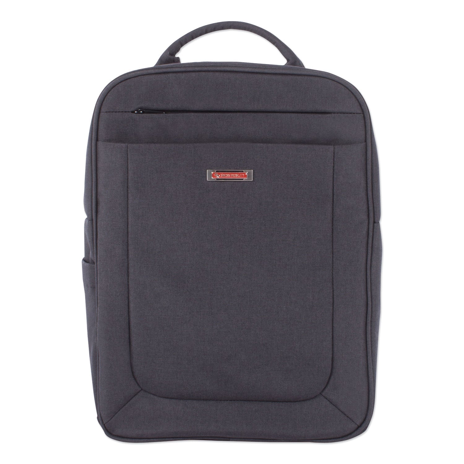 Swiss Mobility Cadence 2 Section Business Backpack, Fits Devices Up to 15.6", Polyester, 6 x 6 x 17, Charcoal