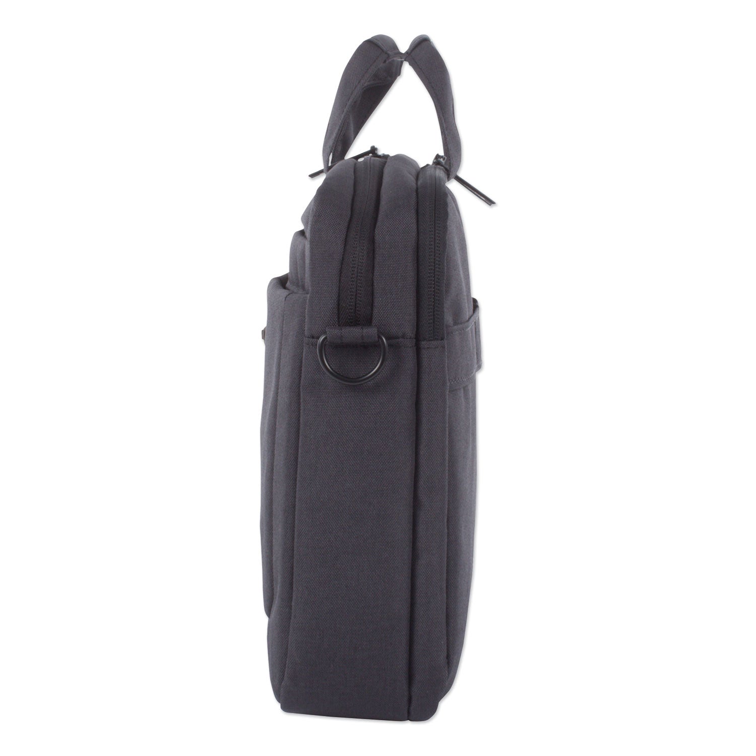 Swiss Mobility Cadence 2 Section Briefcase, Fits Devices Up to 15.6", Polyester, 4.5 x 4.5 x 16, Charcoal