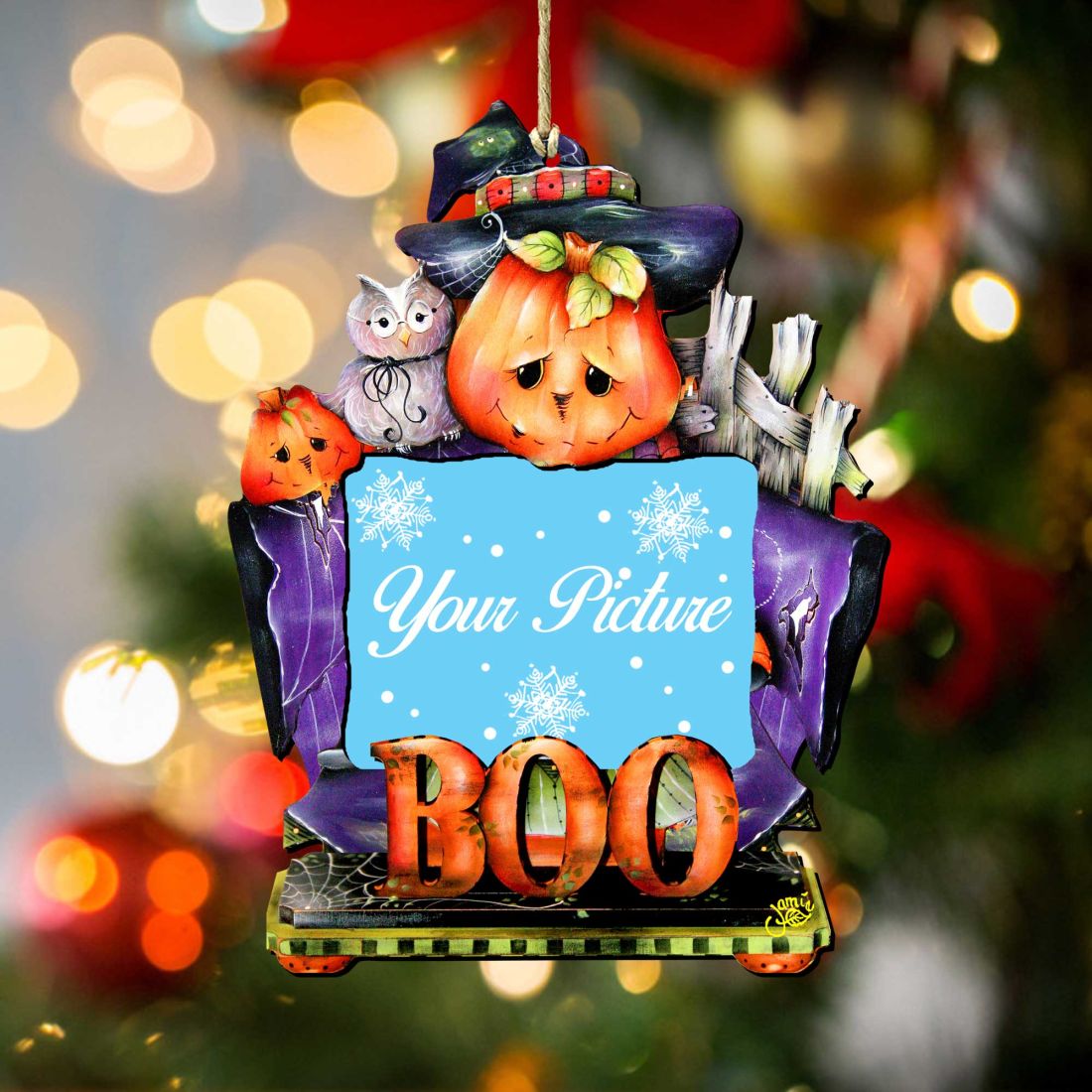 This Boos for You Halloween Picture Frame Ornaments - Ornament for Photo - Thanksgiving Halloween Decor - 8457407PF
