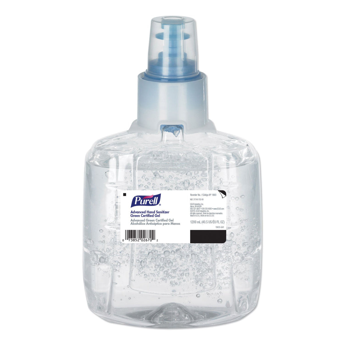 PURELL Advanced Hand Sanitizer Green Certified Gel Refill, For LTX-12 Dispensers, 1,200 mL, Fragrance-Free