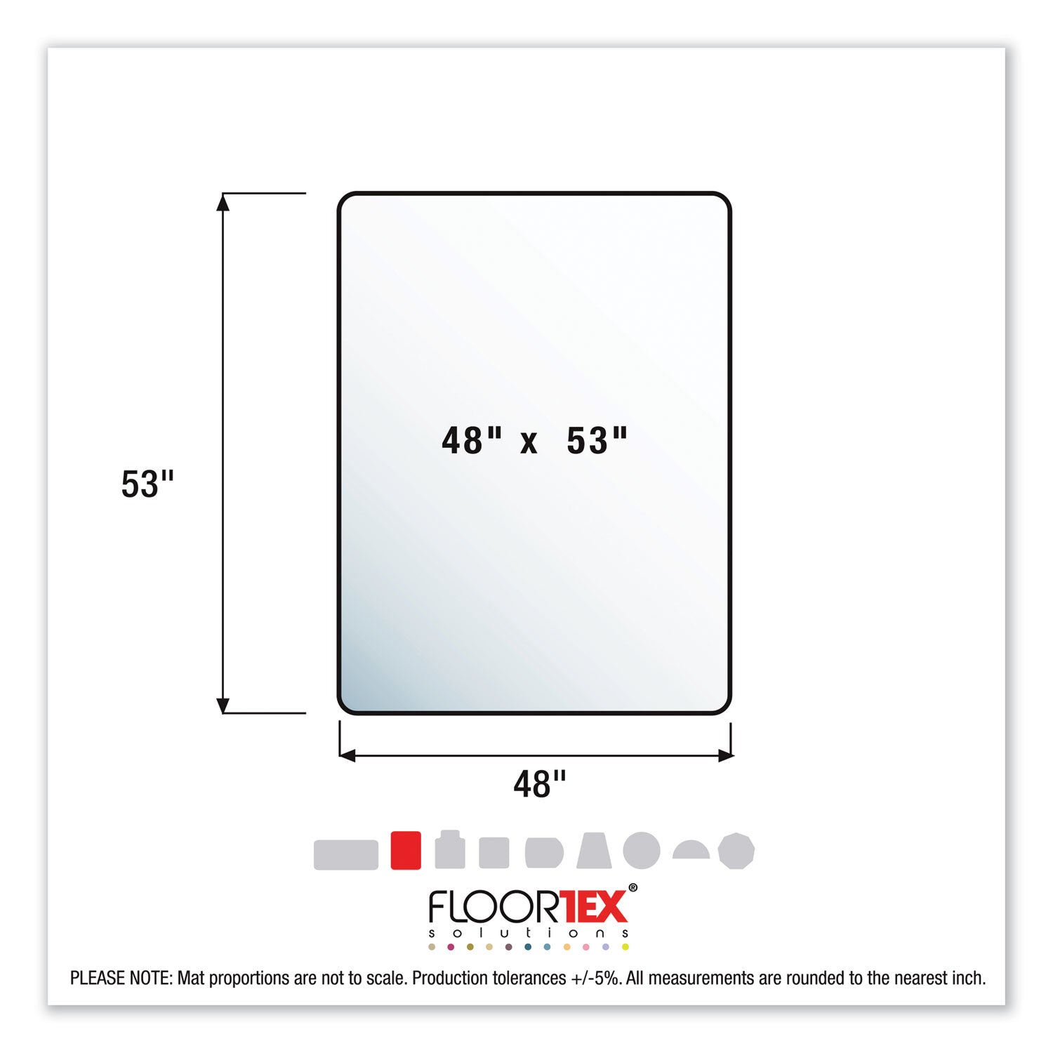 Floortex Cleartex Ultimat Polycarbonate Chair Mat for Hard Floors, 48 x 53, Clear