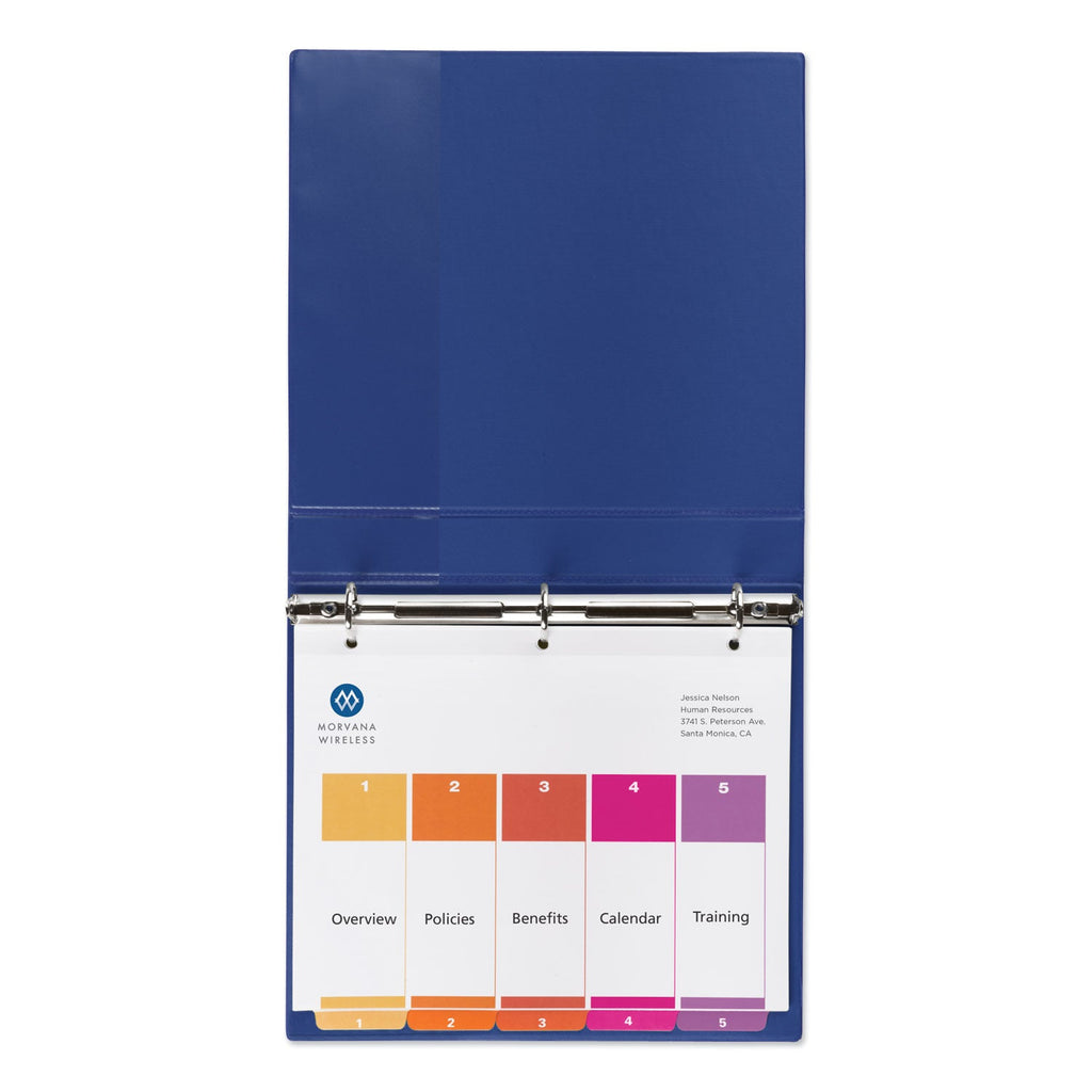 Avery Customizable Table of Contents Ready Index Dividers with Multicolor Tabs, 5-Tab, 1 to 5, 11 x 8.5, White, 3 Sets