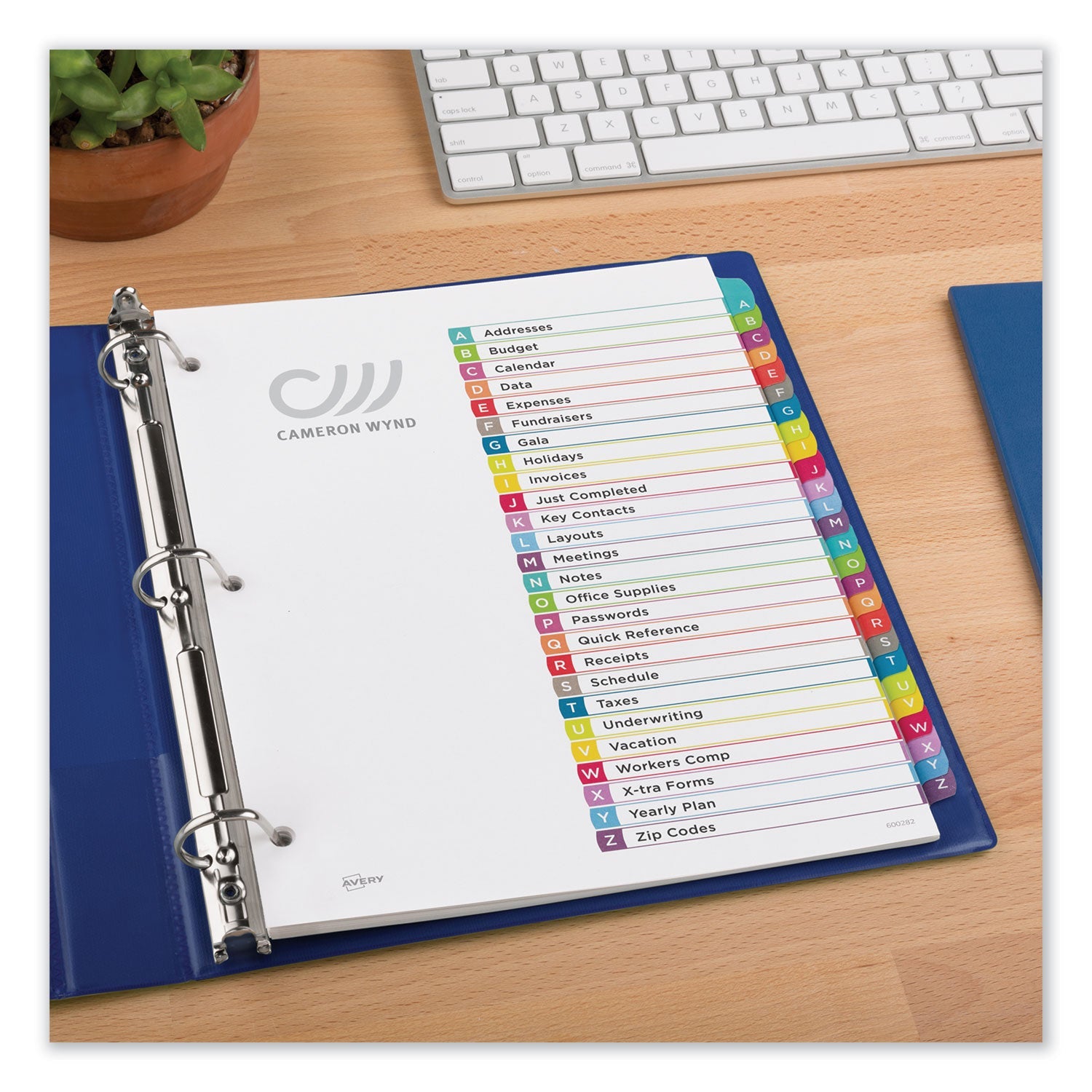 Avery Customizable TOC Ready Index Multicolor Tab Dividers, 26-Tab, A to Z, 11 x 8.5, White, Contemporary Color Tabs, 1 Set