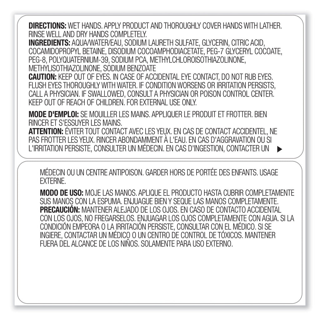 PROVON Clear and Mild Foam Hand Wash, Unscented, 1,200 mL Refill, 2/Carton