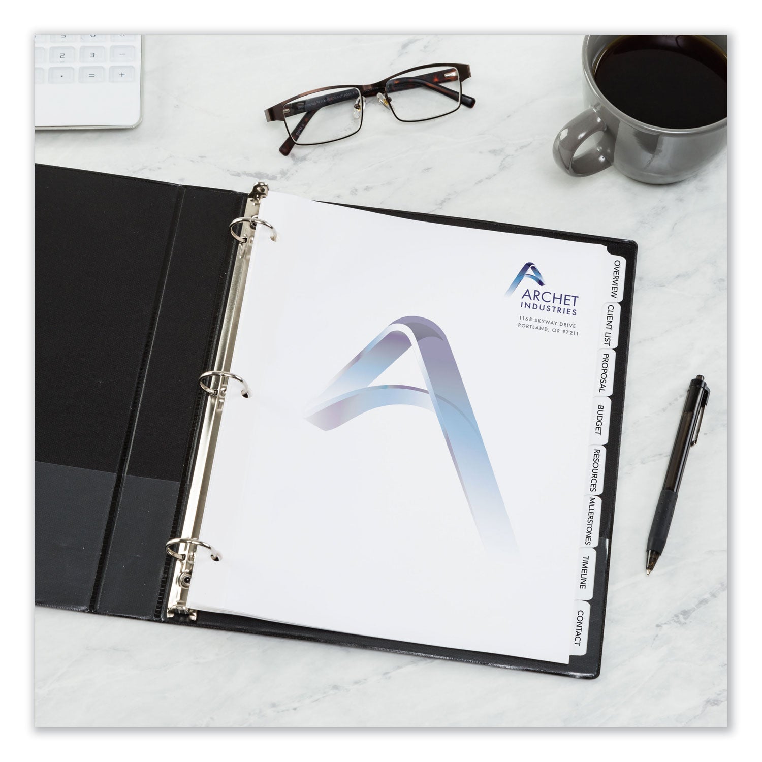 Avery Customizable Print-On Dividers, 3-Hole Punched, 8-Tab, 11 x 8.5, White, 25 Sets