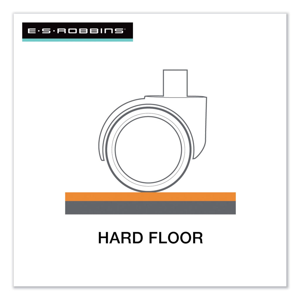 ES Robbins EverLife Chair Mat for Hard Floors, Light Use, Rectangular with Lip, 45" x 53", Clear