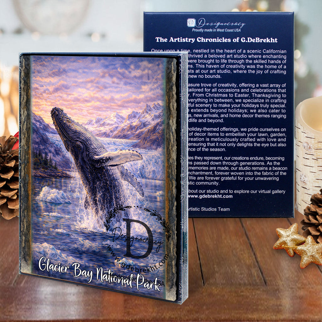 Majestic Whale & Glacier Mountain Art Card by G. Debrekht - 97109GC