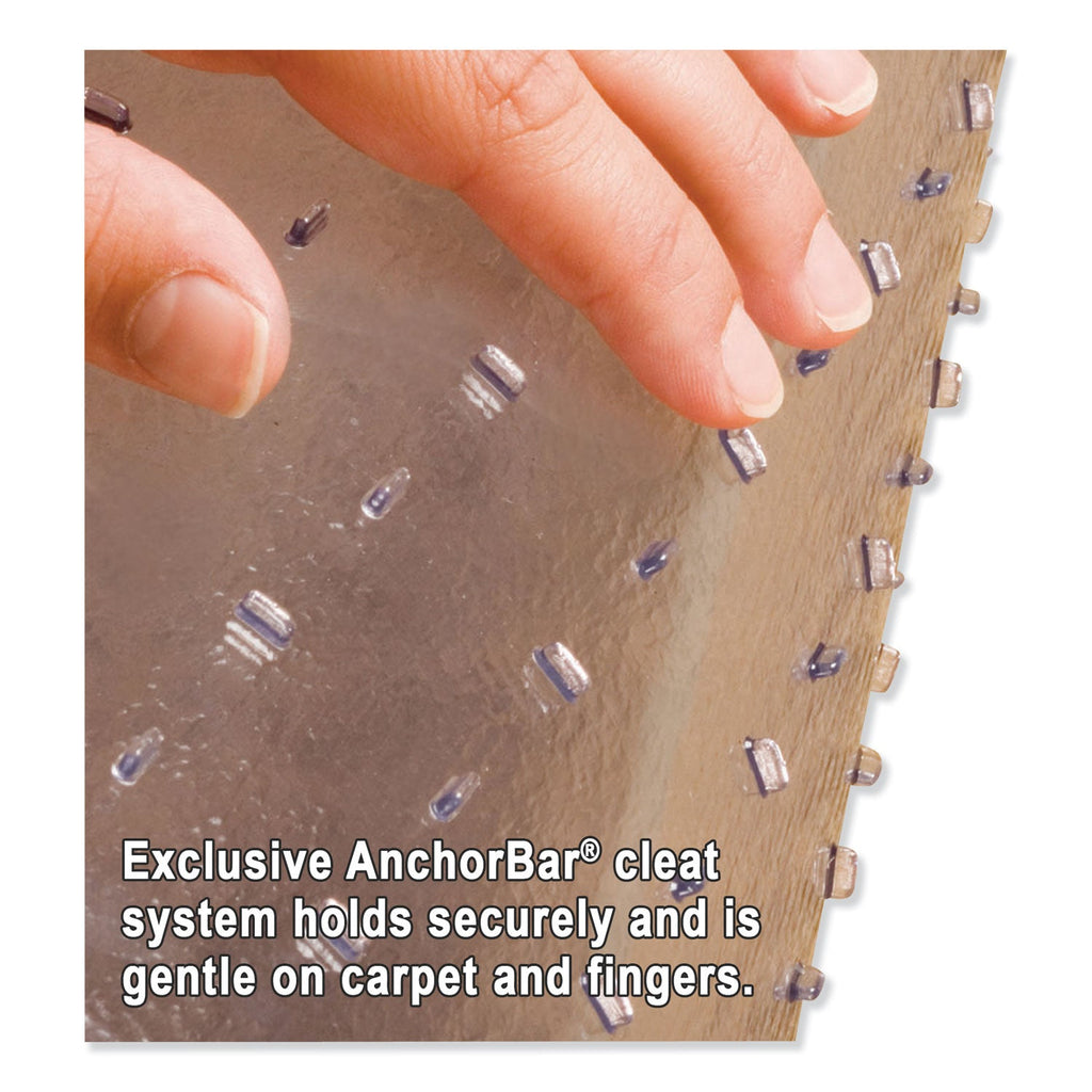 ES Robbins EverLife Light Use Chair Mat for Flat Pile Carpet, Rectangular, 36" x 44", Clear