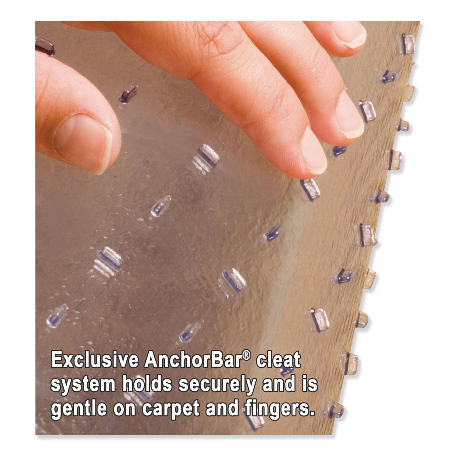 ES Robbins EverLife Light Use Chair Mat for Flat Pile Carpet, Rectangular, 36" x 44", Clear