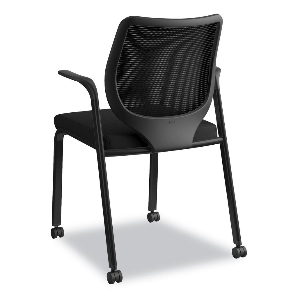 HON Nucleus Series Multipurpose Stacking Chair, ilira-Stretch M4 Back, Supports Up to 300 lb, Black