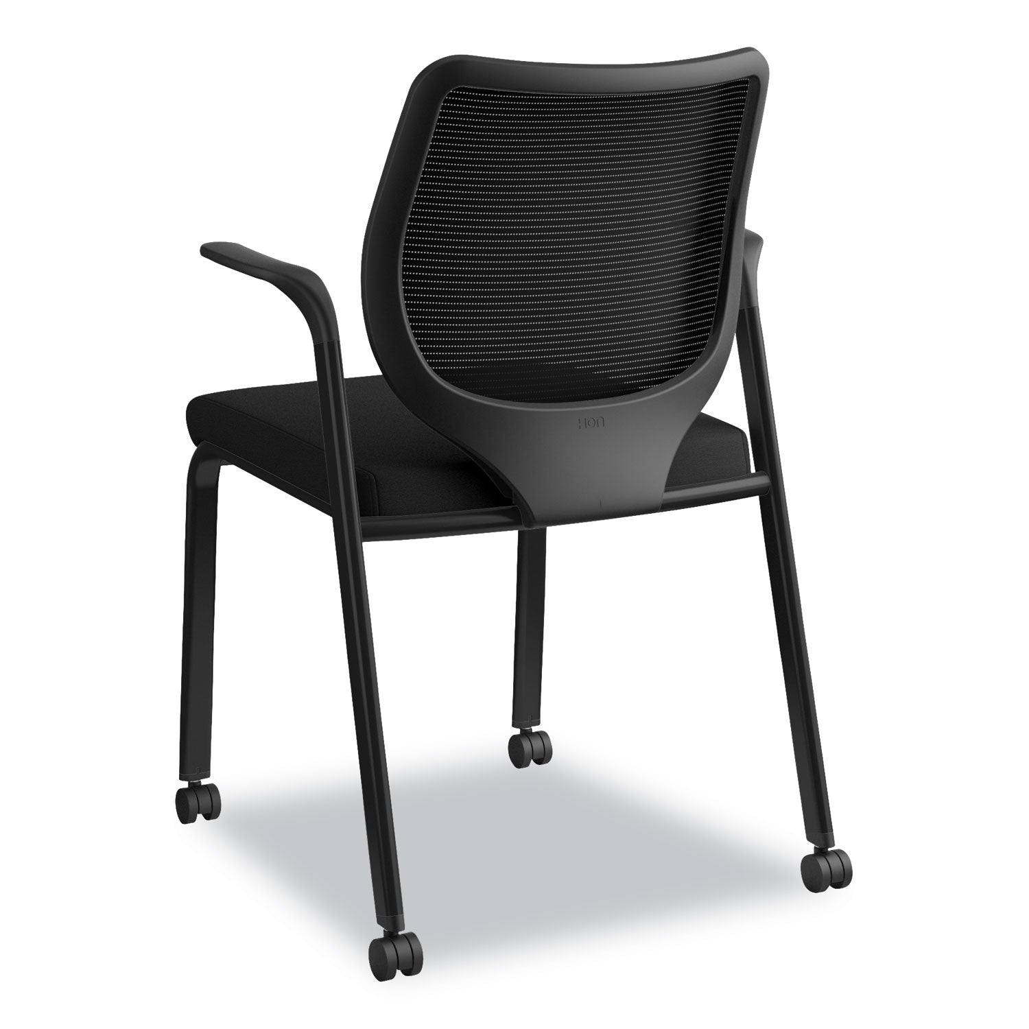 HON Nucleus Series Multipurpose Stacking Chair, ilira-Stretch M4 Back, Supports Up to 300 lb, Black