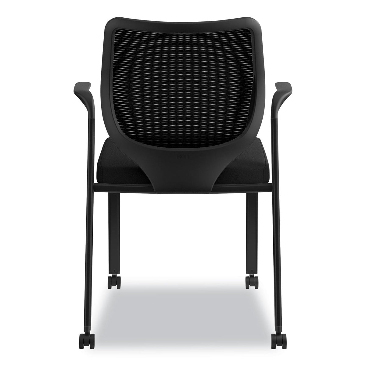 HON Nucleus Series Multipurpose Stacking Chair, ilira-Stretch M4 Back, Supports Up to 300 lb, Black