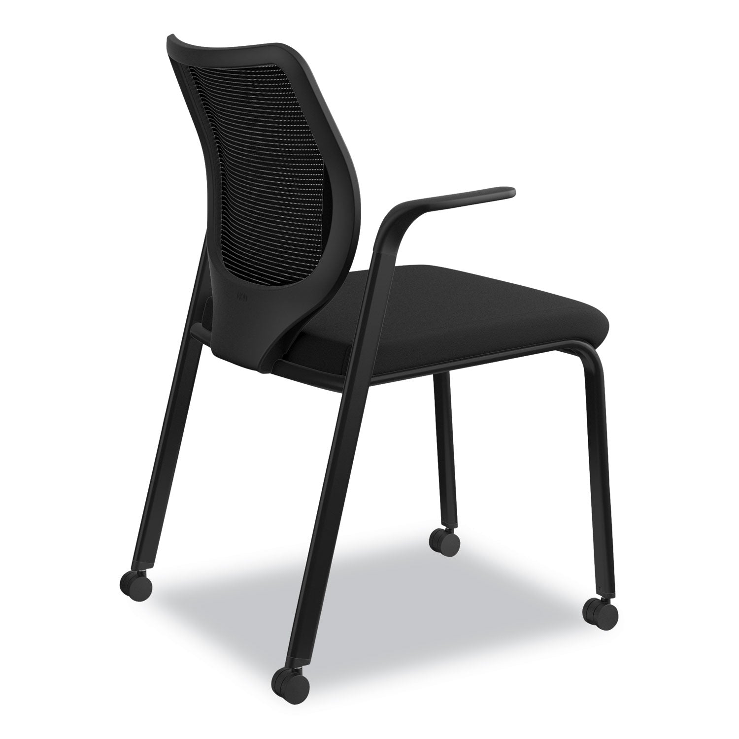 HON Nucleus Series Multipurpose Stacking Chair, ilira-Stretch M4 Back, Supports Up to 300 lb, Black